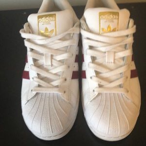 White and red Adidas